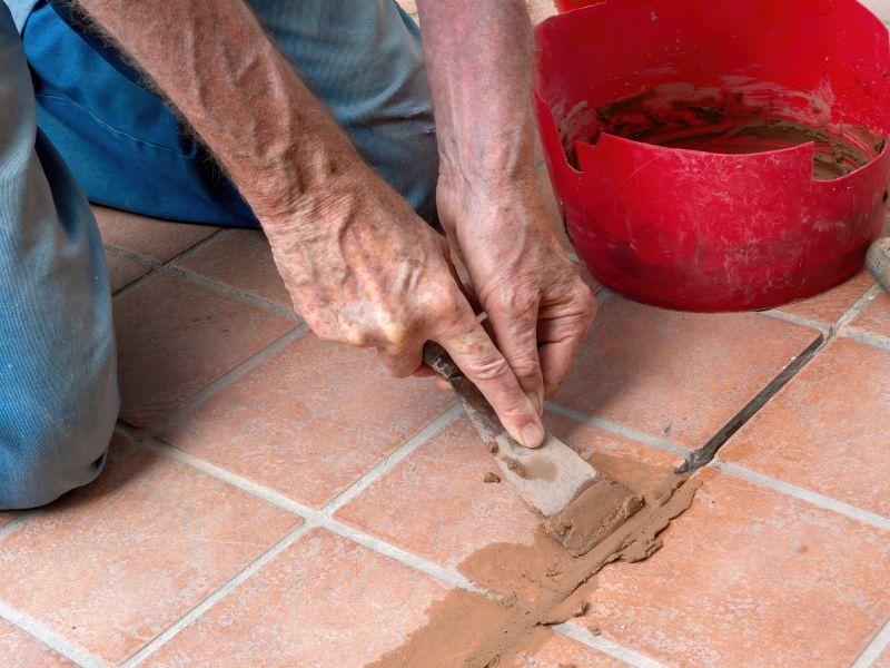 Outdoor Grout Repair in Spring